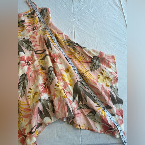 Joie 100% Linen Phara Floral Handkerchief Hem spaghetti Strap Dress Sz 6 (hh) - Picture 15 of 16